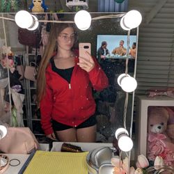 Red Zip-Up for anytime wear