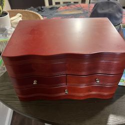 Cherry Wood Jewelry Box. 