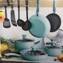 Green Life Healthy Ceramic Nonstick 13 Pc Cooking Set