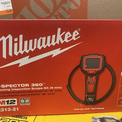 MILWAUKEE M12  M-SPECTOR 360 ROTATING  INSPECTION SCOPE KIT 9mm  (( Read Below )) 