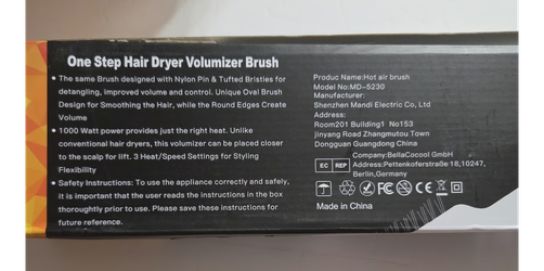 Volumizer hair dryer