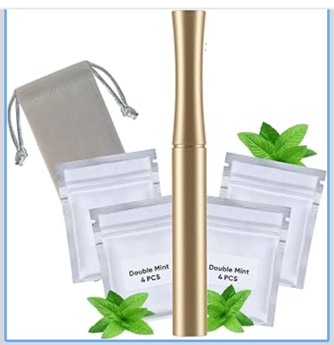 Stylish Gold Air Flavored Device,16 Replaceable Inner Cores,Natural Ingredients Extracted,Helps Improve Bad Habits-0419-05