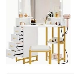 Moving Out Sale: Vanity Corner Make Up Desk With Lights