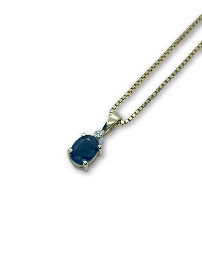 14k Sapphire/Diamond Necklace