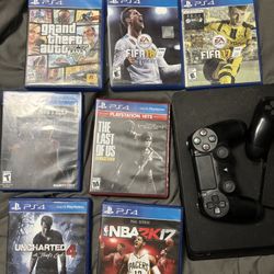 PS4 1tb Extended Storage with Controllers And Games 