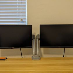 Two Acer Nitro Monitors, One Dell Monitor And Mounts
