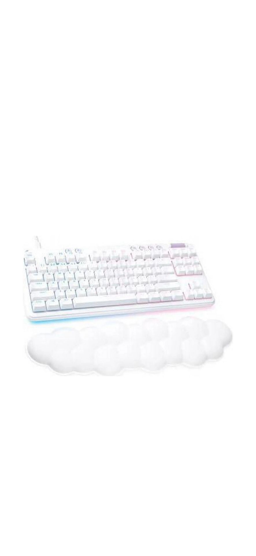 Logitech G713 Wired Mechanical Gaming Keyboard with LIGHTSYNC RGB Lighting, Clicky Switches (GX Blue), White Mist