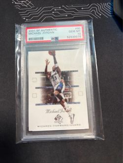 2001 upper deck sp authentic Michael Jordan PSA 10 gem mint basketball card