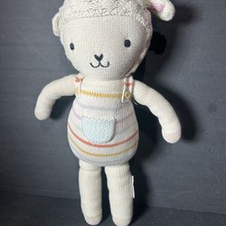 Cuddle + Kind LARGE 20” Avery The Lamb Knit Soft Toy Stuffed Animal