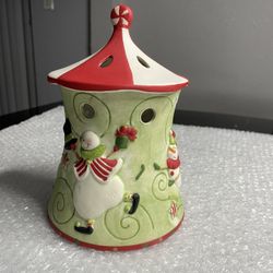 Yankee Candle tealight  Circus Snowman Tent Covered