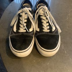 Black And White Old Skool Womens Vans 