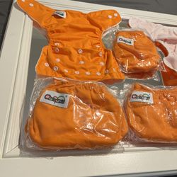 Hewann Cloth Diapers One Size Adjustable Washable Reusable For Baby Girls And Boys 