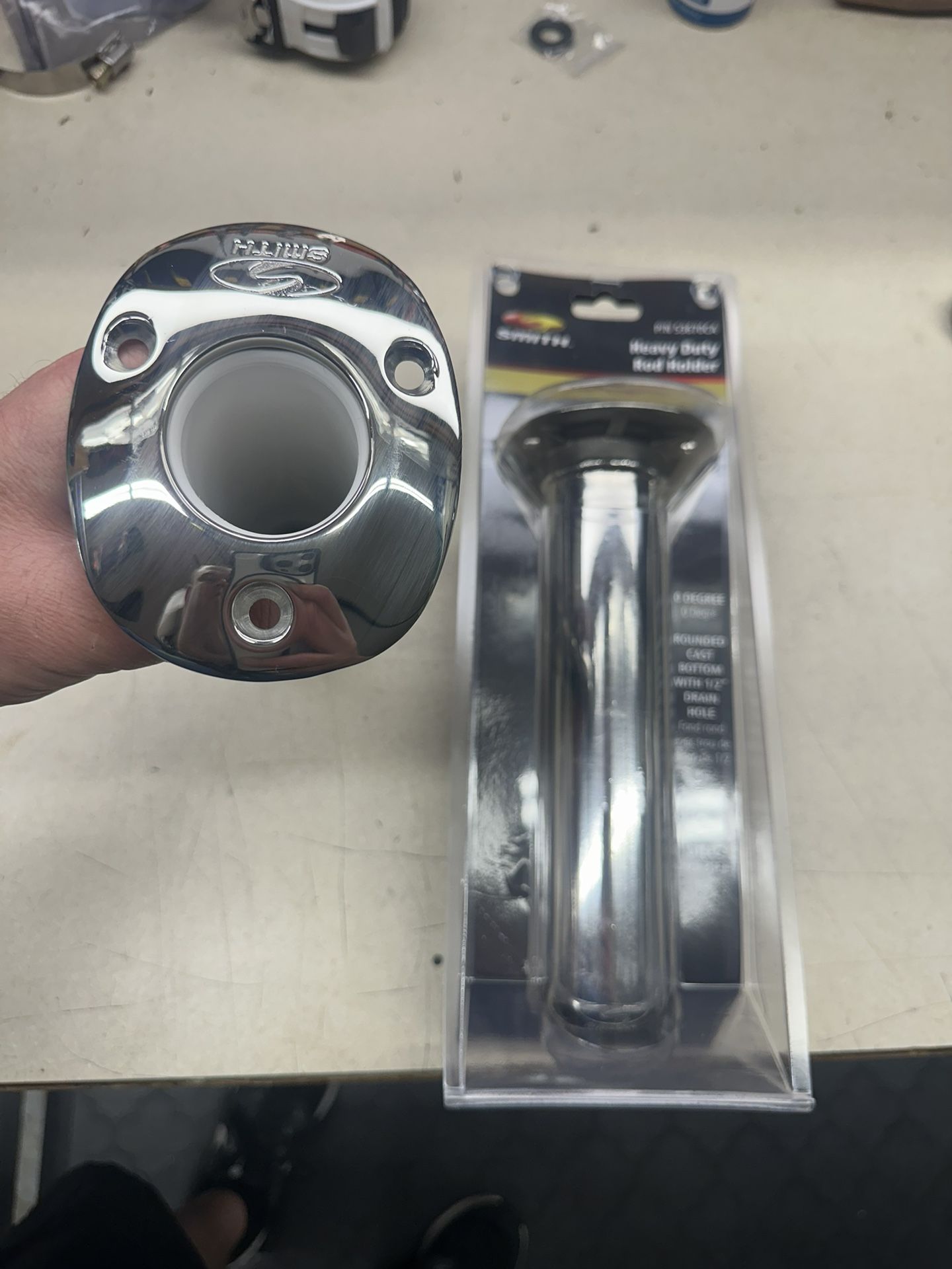 C.E. Smith 316 Stainless Steel 0 Degree Rod Holders Brand New. #53670ca