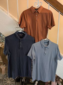 3 Mens Size M Polo Shirts~Michael Kors, Marc Anthony~Pre Owned~Price Includes 3 Shirts