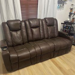 Sofá reclinable eléctrico