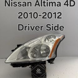 Nissan Altima 4D 2010-2012 Driver Side Headlight 