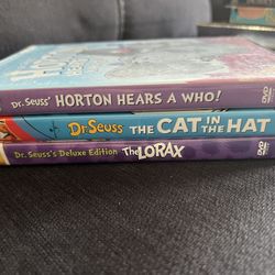 Dr. Seuss Dvds- The Cat In The Hat, Horton Hears A Who, And The Lorax. $10 Takes All 