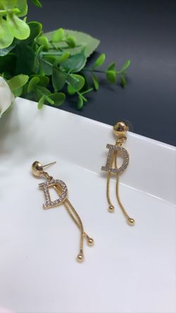 D Hanging Drop Earrings For Women Crystal