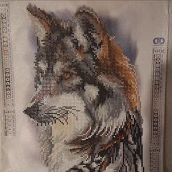 Diamond art wolf