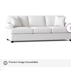 White Faux Leather Couch