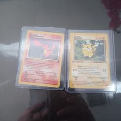 Pikachu And Charmander First Edition Pokemon Cards