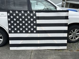 Black And White American Flag Decor