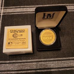 2005 Chicago White Sox World Series 24K Gold Overlay Medallion Highland Mint w/ COA