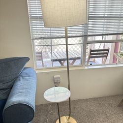 Floor Lamp With Marble Table- Threshold