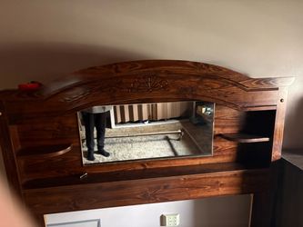 Queen solid walnut and Queen bed frame