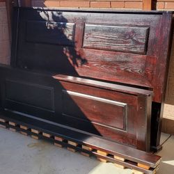 King Size Bed Frame All Wood Heavy Duty