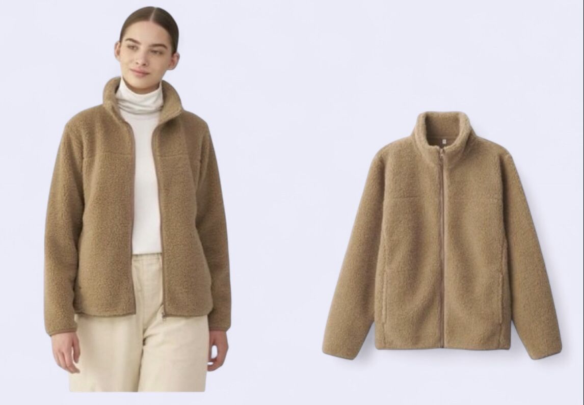 Muji Boa Fleece Jacket NWOT Size M