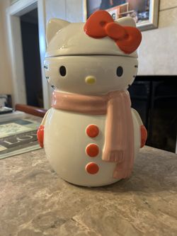 Hello Kitty snowman cookie jar