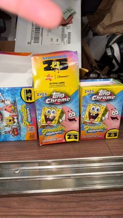 **OPENED** 2025 Topps Chrome SpongeBob SquarePants Blaster Boxes (3) Opened