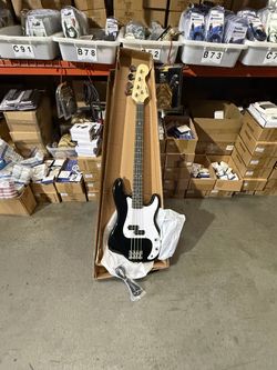 Black Electric Bass Guitar 4-String