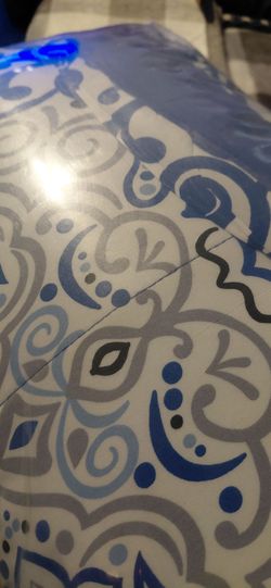 Blue and white Queen Comforter