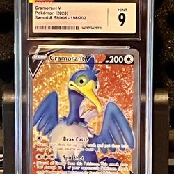 Cramorant V Pokémon (2020) Sword & Shield - 198/202 CGC Mint 9