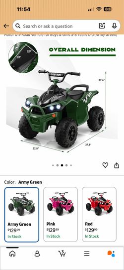 Kids ride on atv