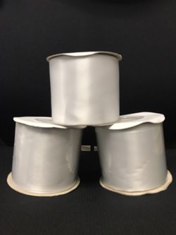 New 3" white satin ribbon 25 yard spools