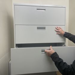 Heavy-Duty HON Lateral File Cabinets – 3 Drawer – Locking (Industrial Grade)