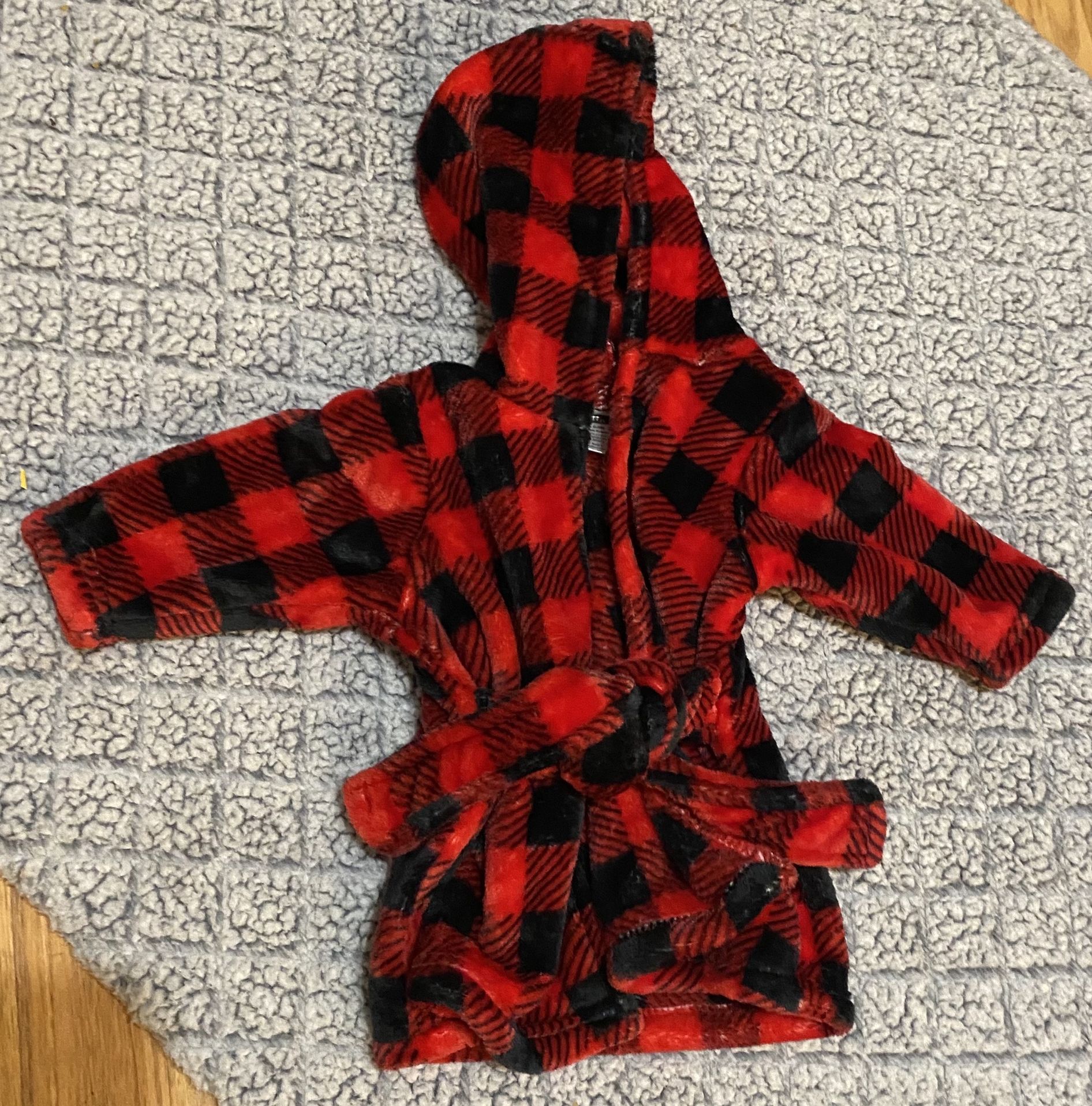 Kids Plaid Robe Size 0-9months