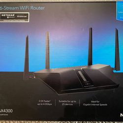 Netgear Nighthawk AX6 6-Stream AX4300 WiFi 6 Router (RAX45-100NAS)