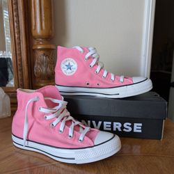 Converse Pink High top (Never Worn) Size 7.5 Women's 