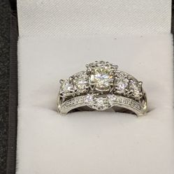 On Sale 14k White Gold .80 Center Stone Diamond Engagement Ring