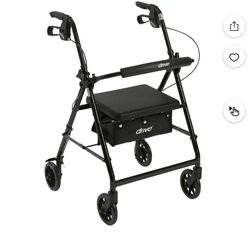 DRIVE MEDICAL R726BK WALKER WITH SEAT