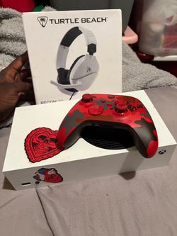 Xbox Series S with headset