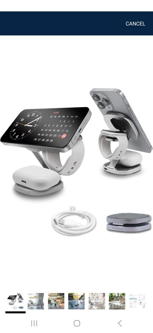 3-in-1 Wireless Travel Charger for Apple Devices
