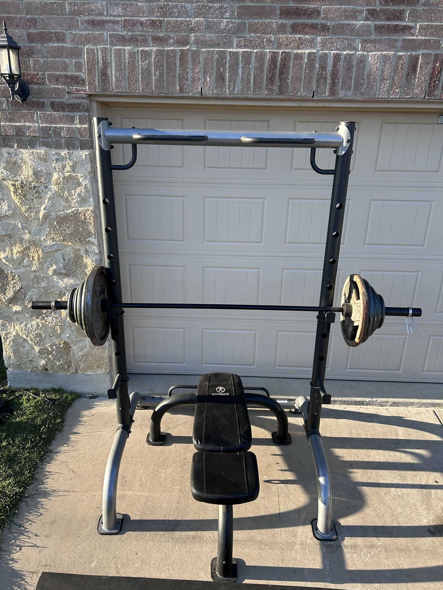 Marcy rack/bench/bar/weights