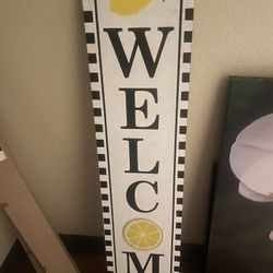 welcome / spring sign decor