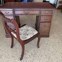 Antique 1920s Cherrywood Desk 