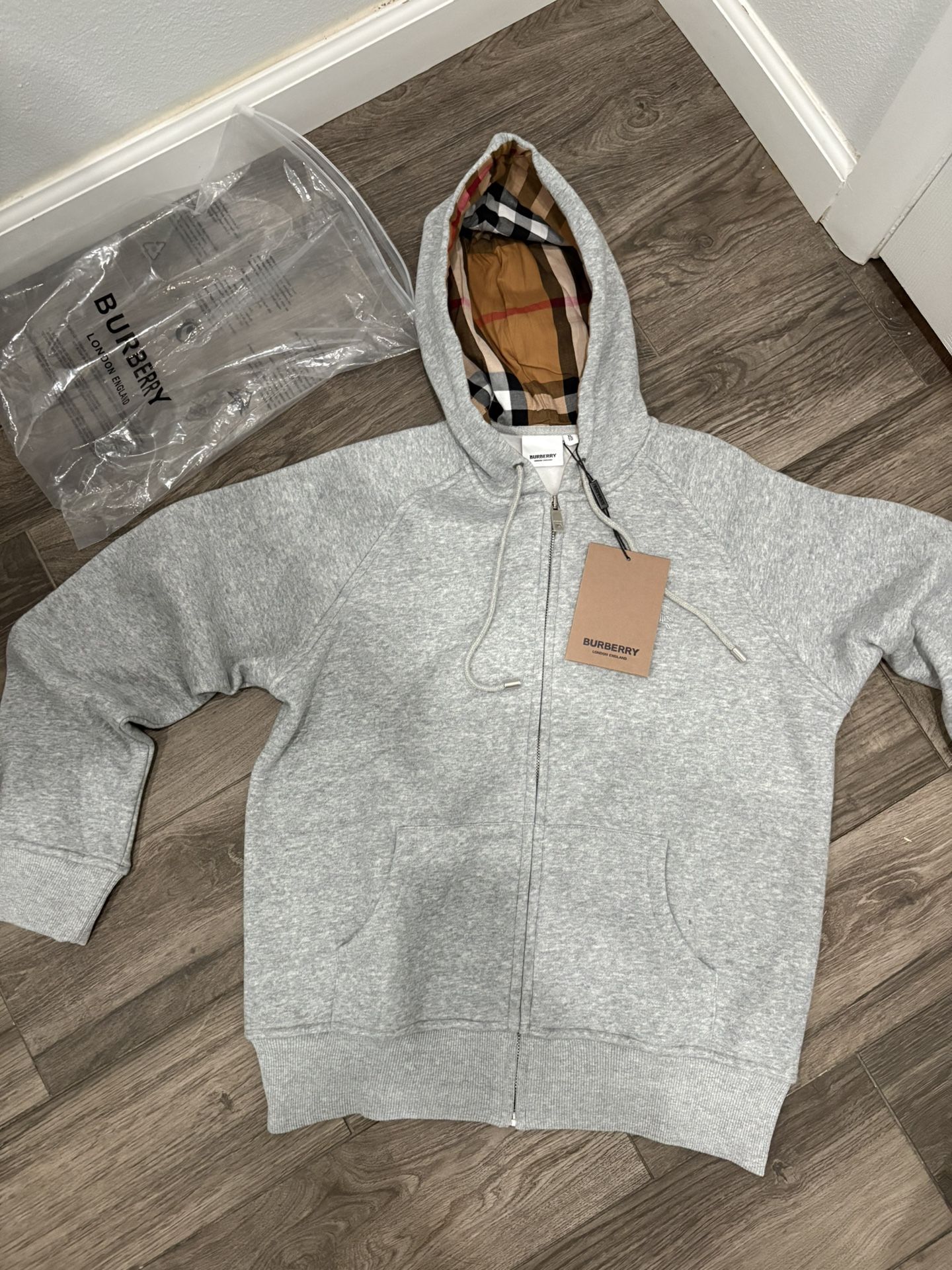 Burberry grey zip up